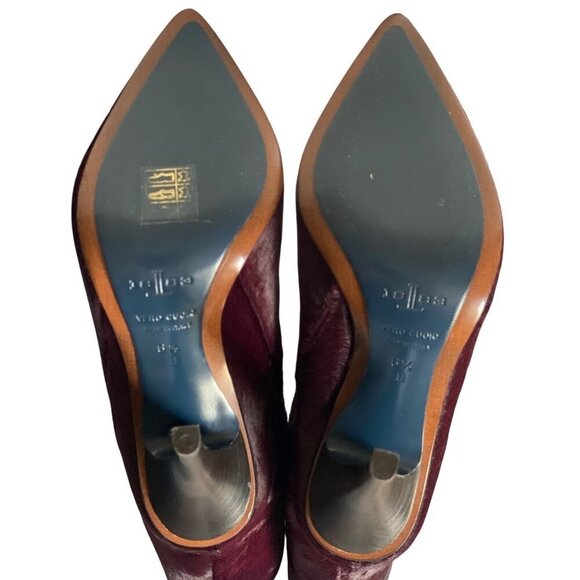 Lucchese Clarissa Aubergine Calf Hair Dress Boots Sz 6.5 Pointed Coastal Cowgirl - Picture 3 of 14